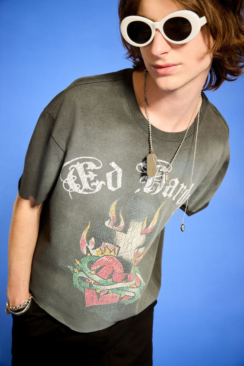 Limited Edition - Rhinestone Sacred Heart Tee - Image 2