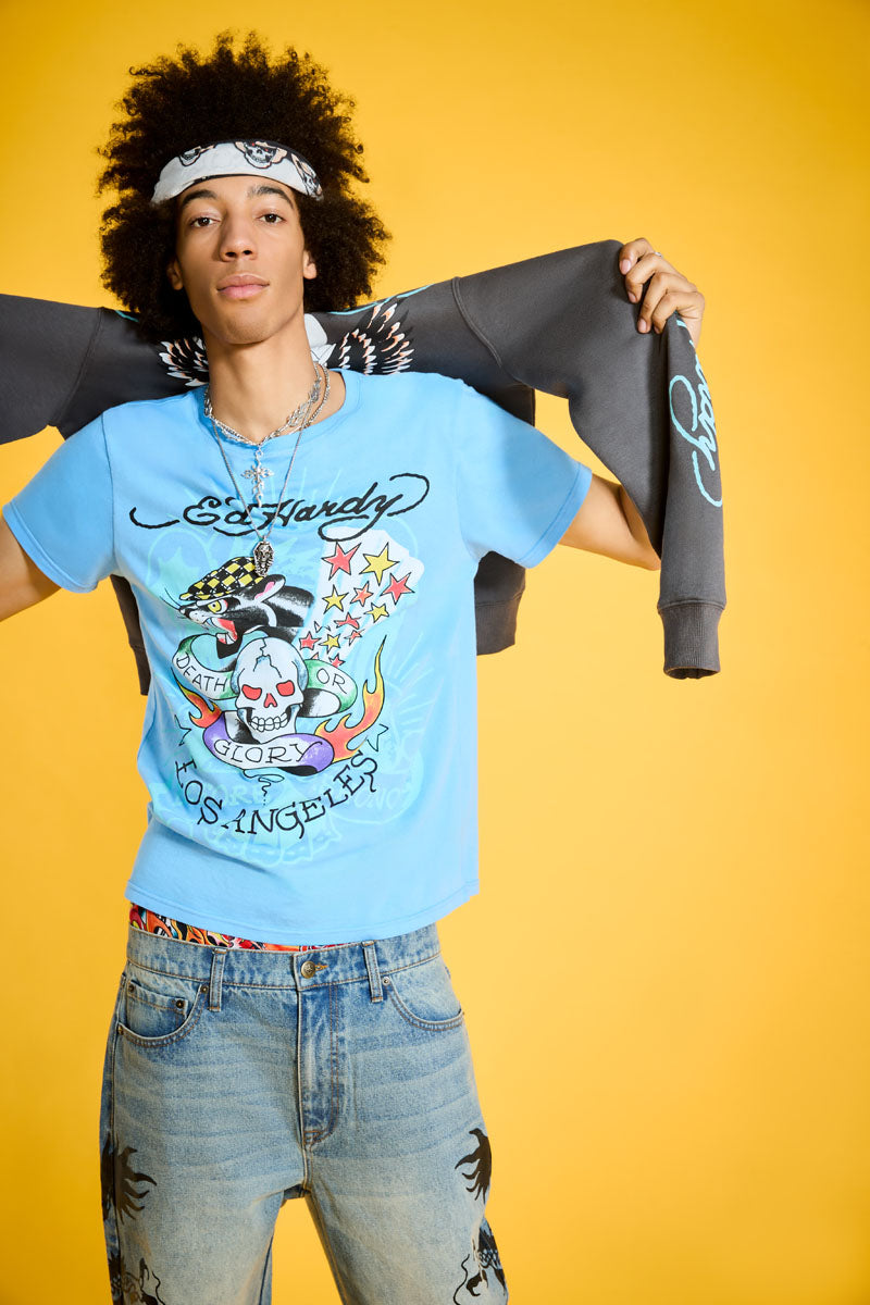 Skull Panther Throwback Graphic Tee - Image 2