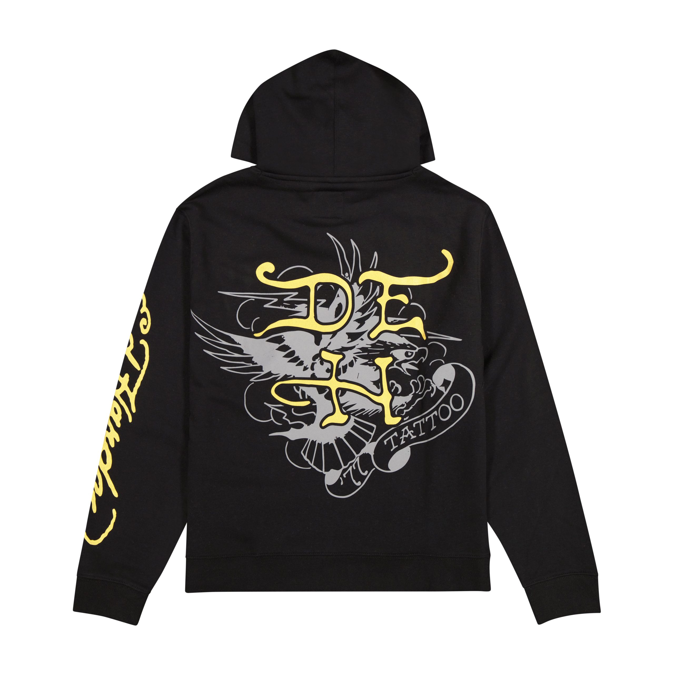 Pierced Eagle Mens Hoodie - Black - Image 2