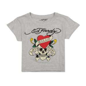 Rhinestone LKS Skull Baby Tee
