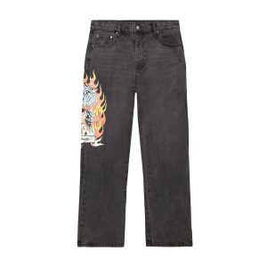 Tiger Flame Loose Fit Jeans